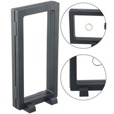 2PACK 3D Floating Coin Display Frame Box Jewelry Holder Case With Stand Kits