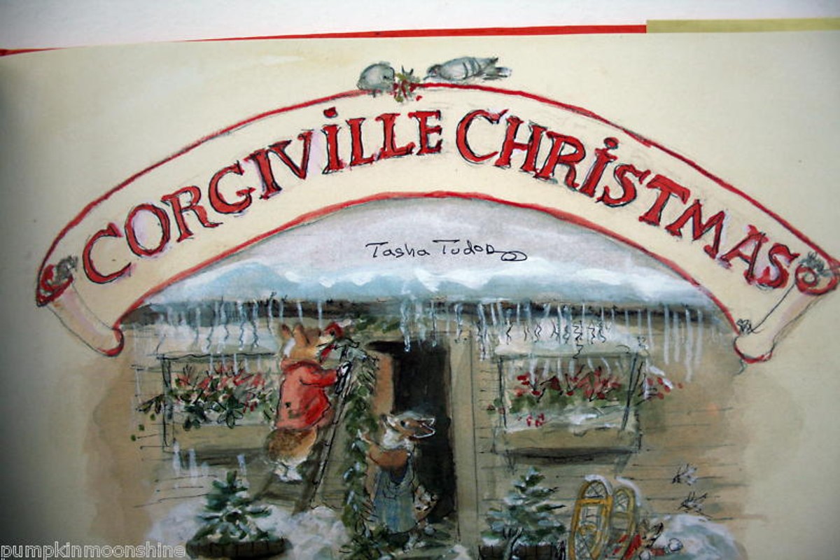 未開封品　Corgiville Christmas Tasha Tudor Hand Signed Book CORGIVILLE CHRISTMAS by Tasha Tudor 1st Ed