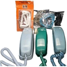 X3 Vintage AT&T Trimline Phone Push Button Forest Green,Baby Blu,Blue Untested