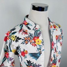 Batman Small Hawaiian Shirt Classic TV Series Floral Print All Over DC Comics
