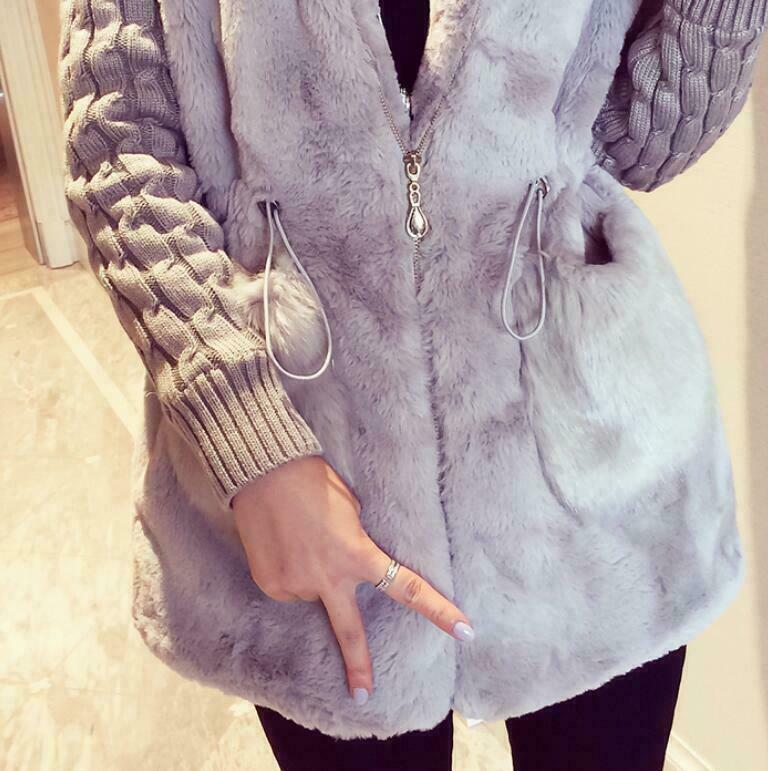 Knit Womens Sweaters Jacket Hoodie Casual Coat Winter Long