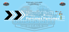 Juego de calcomanías Ferromex FXEU Container S escala 1:64