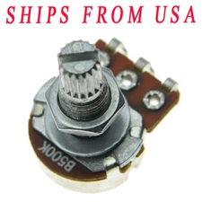 10pcs B500K Linear Guitar Mini Pots Split Shaft 500K Guitar Potentiometers