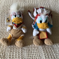 Walt DisneyLand Park Frontierland Donald Daisy Duck Bean Bag Plush Toy Set