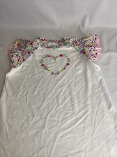 Cat  Jack Swim Shirt LG 10/12 Girls Ruffled Flowers Quik Dry