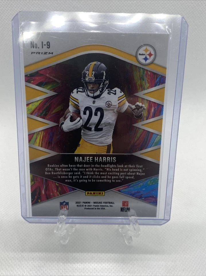 2021 Panini Mosaic Silver Prizm Najee Harris Rookie RC Introductions SP Steelers - Image 2 of 2