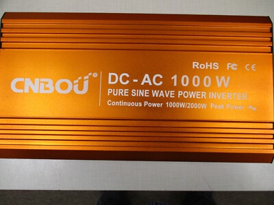 CNBOU B12P1000W-1  Pure Sine Wave Power Inverter (110VAC, 12VDC, DC - AC 1000W)