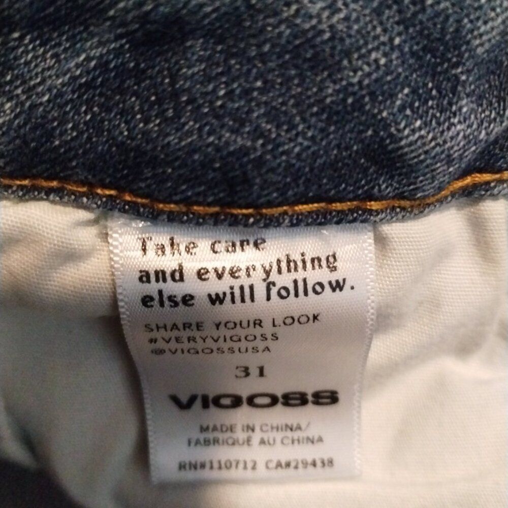 Vigoss Women's Jagger Bootcut Jean Size 31 Dark Wash Denim Stretch 5-Pocket