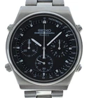 Rare Men's Vintage Seiko 39mm Black Dial Chronograph Quartz Watch Ref 7A28-701A!