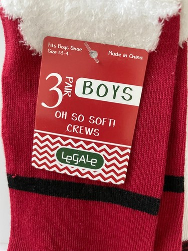 LeGale Boys Christmas Socks 3 Pairs Size13-4 - Picture 2 of 4