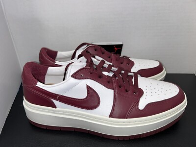 Nike Air Jordan 1 Low Elevete 白/ワインレッド Nike Air Jordan 1 Elevate Low Shoes Womens 12 White Dark Beetroot