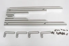 CNC Retro Finned Billet Aluminum Spark Plug Wire Looms Holders Chevy SBC BBC