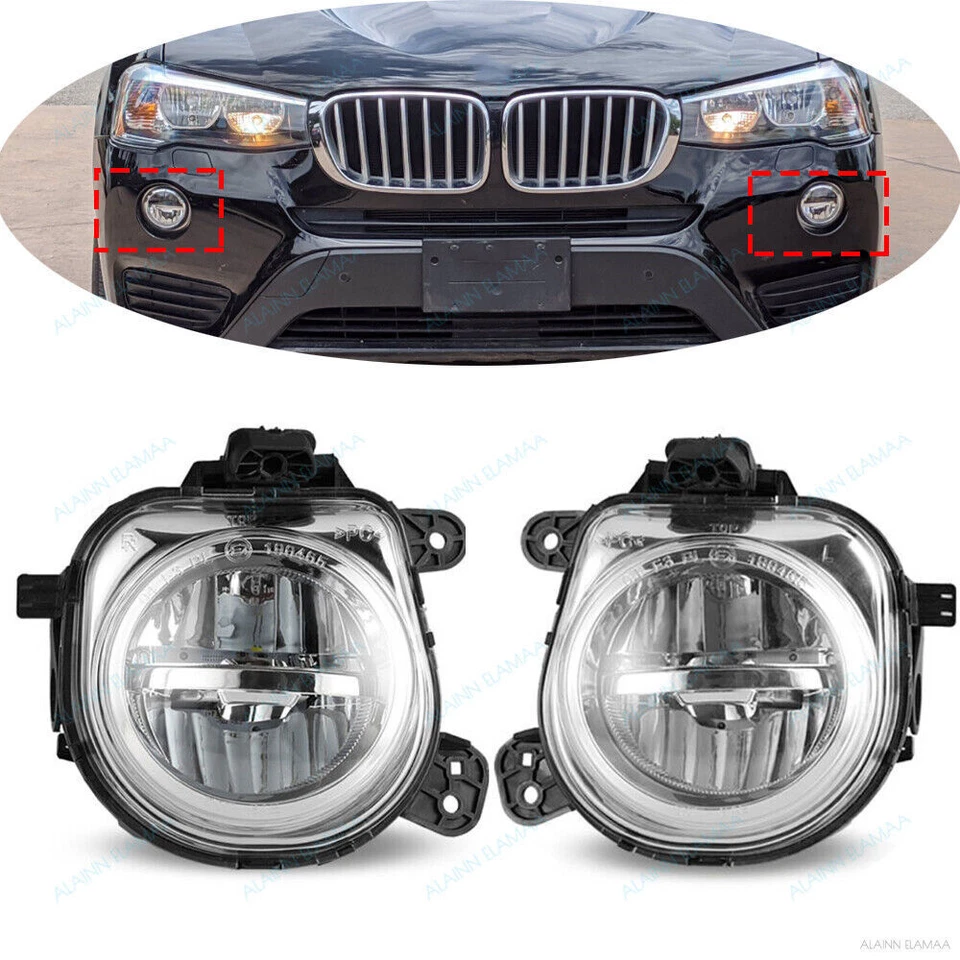 Conjunto de par de luces antiniebla delanteras aptas para BMW X3 2011-2017; BMW X1 X4 X5 X6 2014-2018 Foto 2 de 4