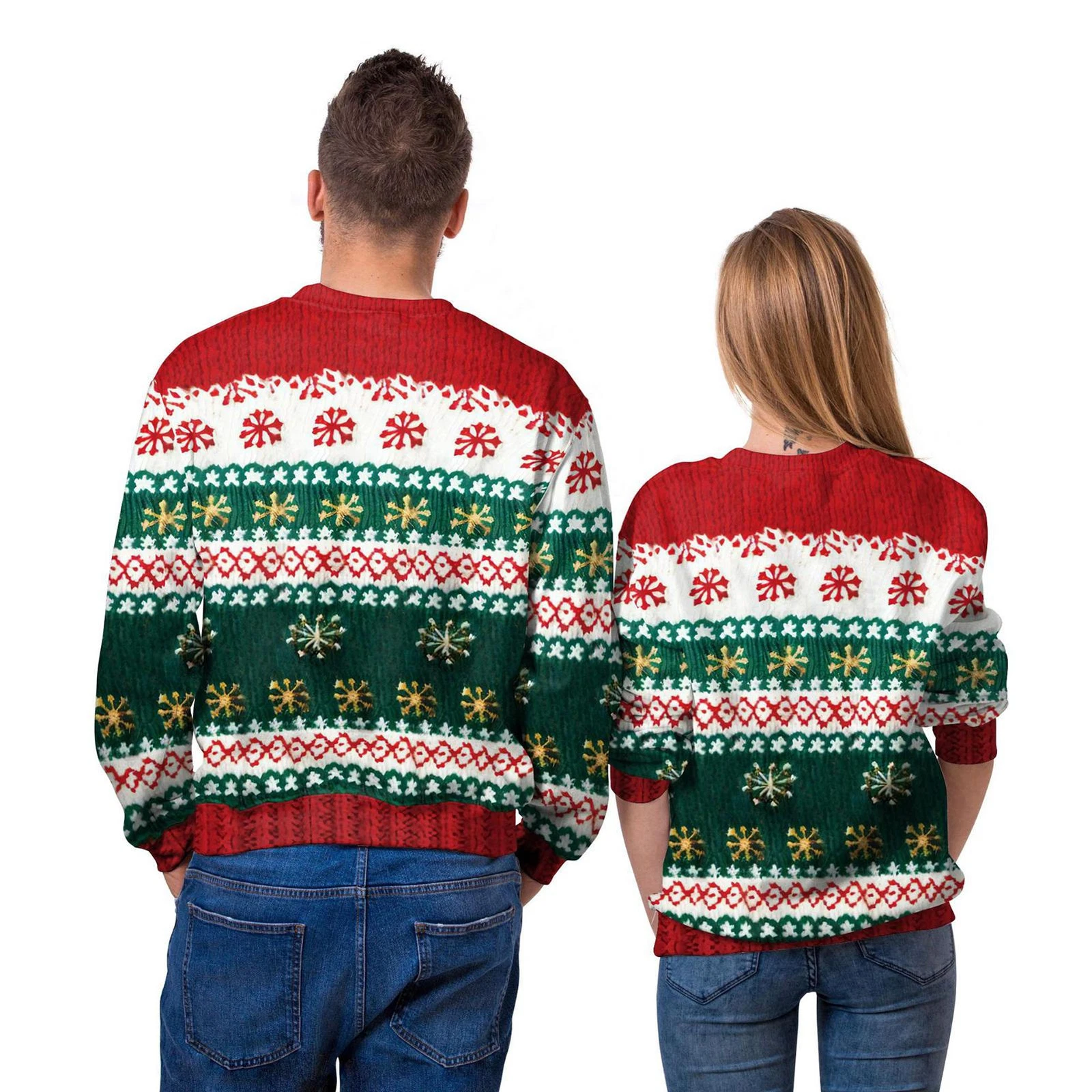 Ugly Christmas Sweater Imitation Sweater Design Sweatshirts Pullover Unisex