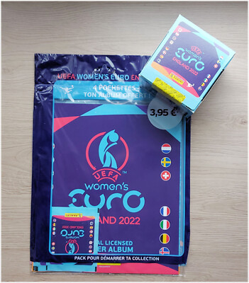 PANINI UEFA DAMEN EURO ENGLAND 2022 - FRANZÖSISCHES STARTERPACK + BOX 75 PACKETS FR