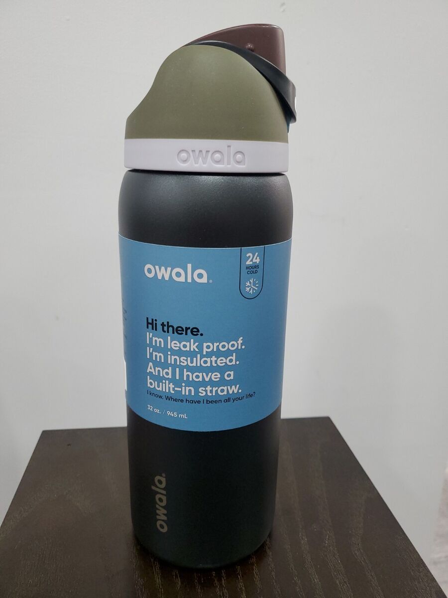 Owala FreeSip Stainless Steel Water Bottle, 32oz Gray 