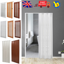 Bi Folding Door PVC Internal Door Sliding Concertina Accordion Panel Magnetic UK