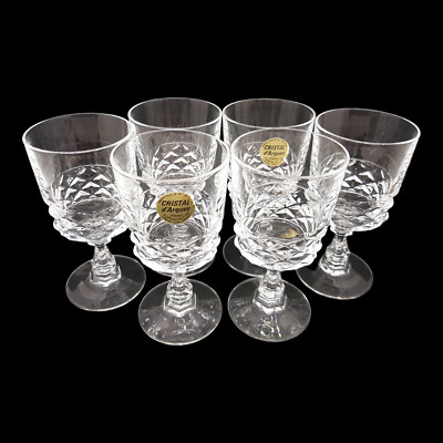 Cristal D Arques Likörglas Scotch 6x France Vintage Klar Glas 60er Likör Gläser