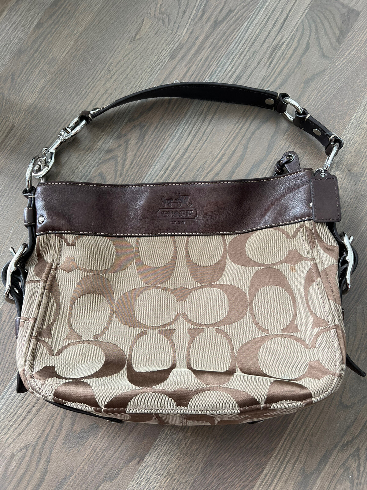 Coach Handbag Purse Signature Zoe Leather Signature C… Gem