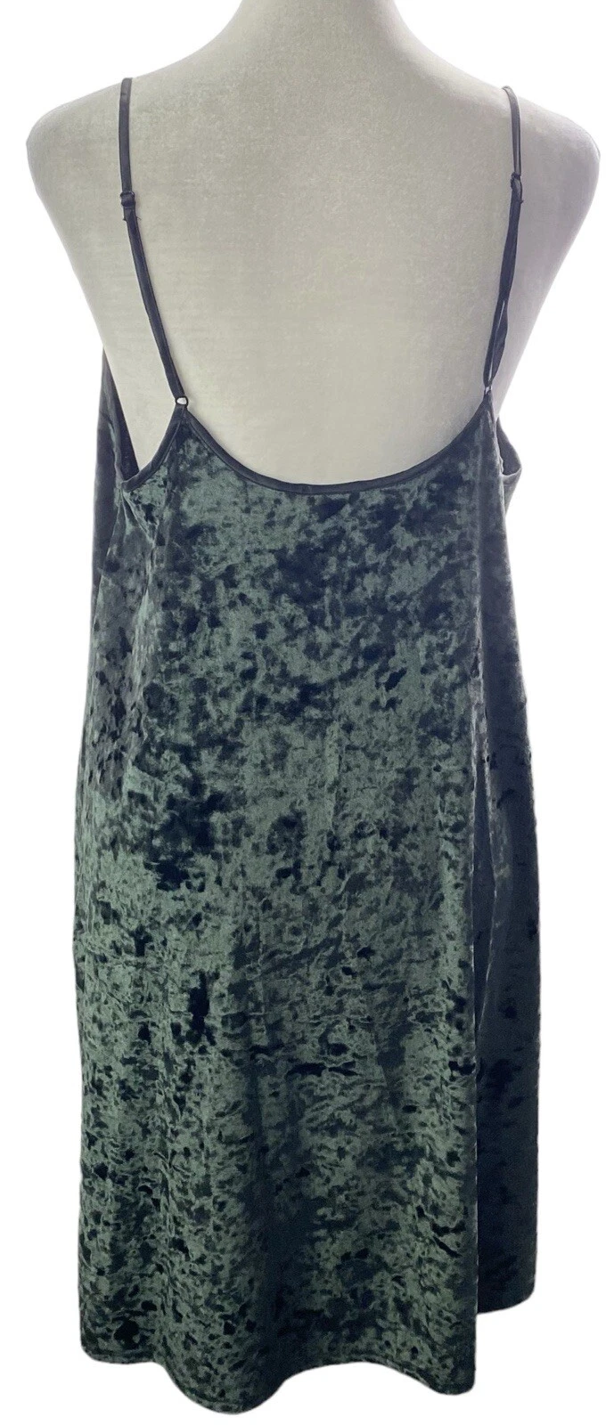 UNDERCOVER VICTORIA'S SECRET Mini Abito Donna Velluto Slip Taglia M Verde Scuro Sexy Glam 77 46