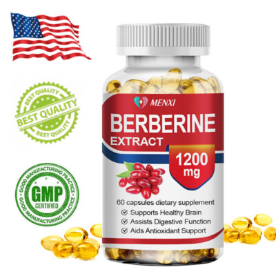 1200mg Premium Berberine HCL High Potency Anti-inflammatory,Blood Sugar Support