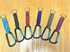 Paracord Keychain fob with Carabiner Veteran Made 