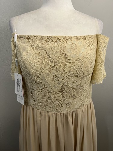 JJ’S House Women 12 Formal Gown Dress Button Back Front Slit Lace Detail - 第 2/13 張圖片