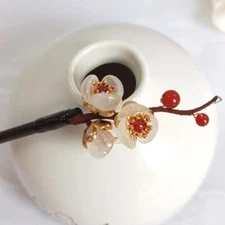 Ethnic Style Hair Stick Hanfu Hair Accessories Colored Glaze Flower Hairpin 