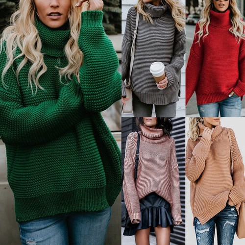 Warm Winter Turtleneck Sweater Women 