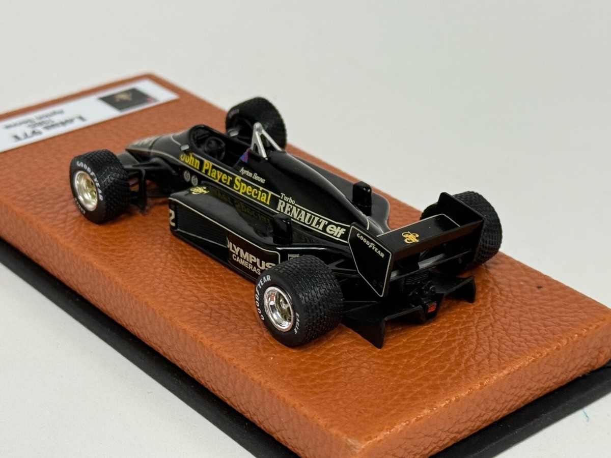 1/43 Lotus 97T from 1985 F1 Season Ayrton Senna JPS Leather base