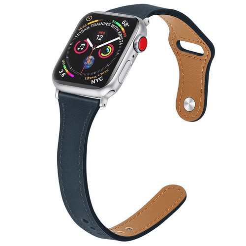 For Apple Watch Series Ultra 8 7 6 49mm Strap Band Slim Genuine Leather 41/45mm - Picture 20 of 23