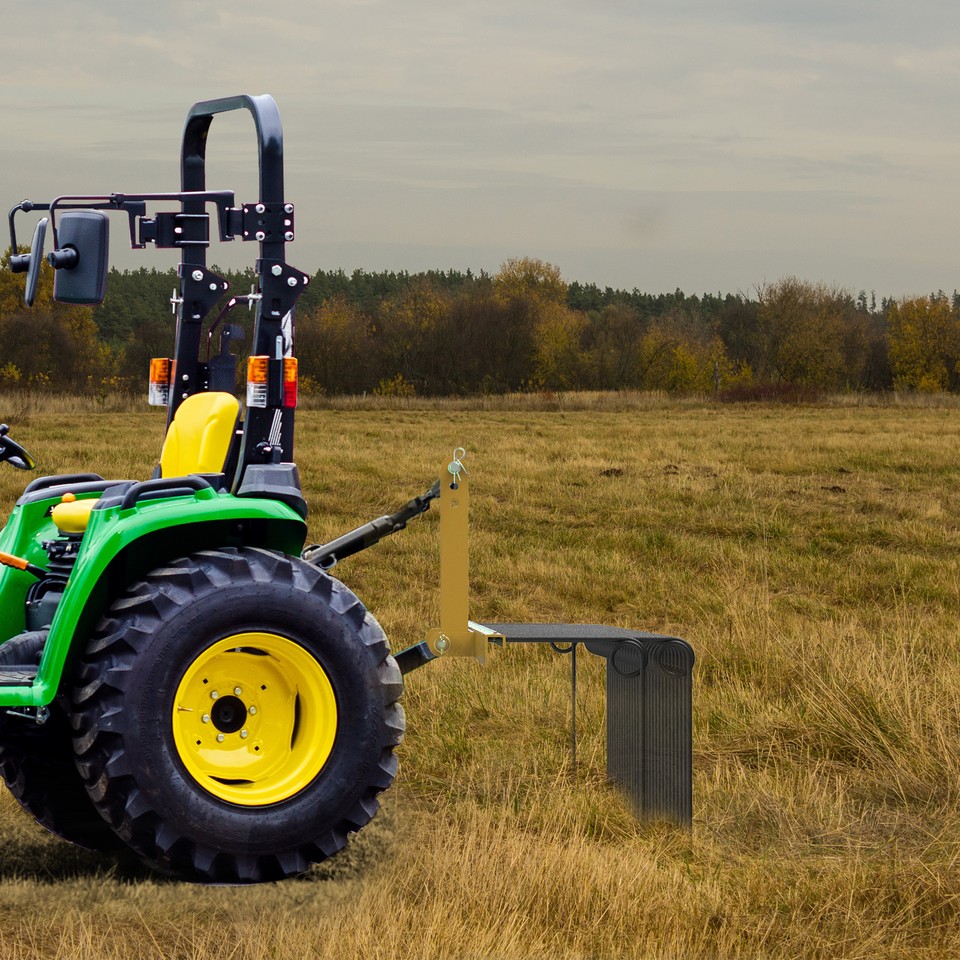 60 in 3 Point Pine Straw Rake Rake Attachment for Cat-0 & Cat-1 Tractor ...