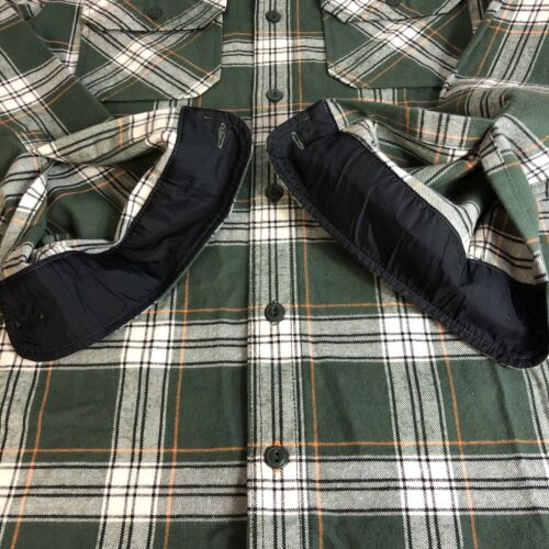Camisa de franela Timberland Pro Peso Pesado Med Calce Original Verde a Cuadros A1V4K NUEVA - Imagen 8 de 17