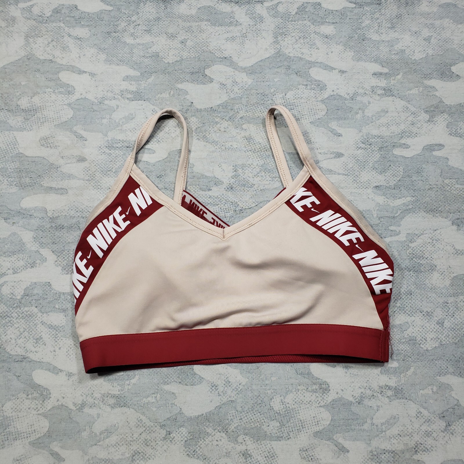 Nike Sports Bra Womens Medium Red Gym Fitness Yoga-image