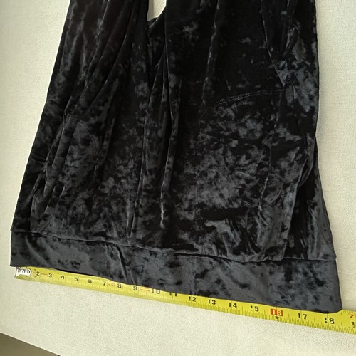 Torrid Full Length Signature Waist Black Crushed Velvet Leggings Pockets SZ 3X - Picture 7 of 14
