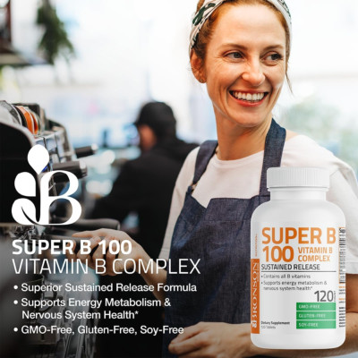 Super B 100 Vitamin B Complex Sustained Release Contains All B Vitamins (Vita...