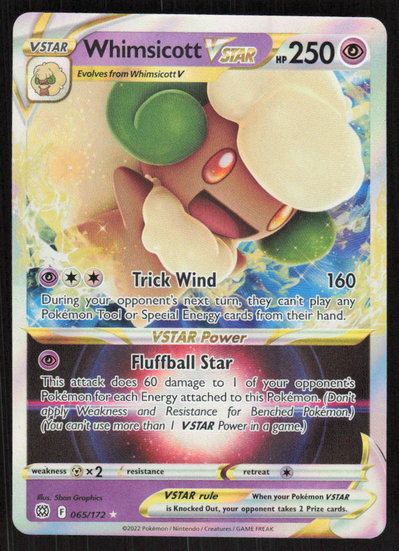 Pokemon TCG SWSH09: Brilliant Stars #065/172 Whimsicott VSTAR NM