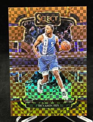 2023-24 Panini Select Bronze Checker #49 De'Aaron Fox Sacramento