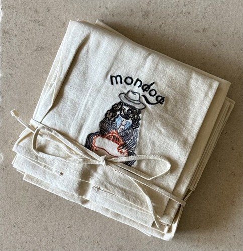 Vintage Dog Days Embroidered Days of the Week Kitchen Towel Set RARE