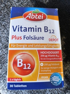 Abtei Vitamin B12 plus Folsäure für Energie und Leistungsfähigkeit