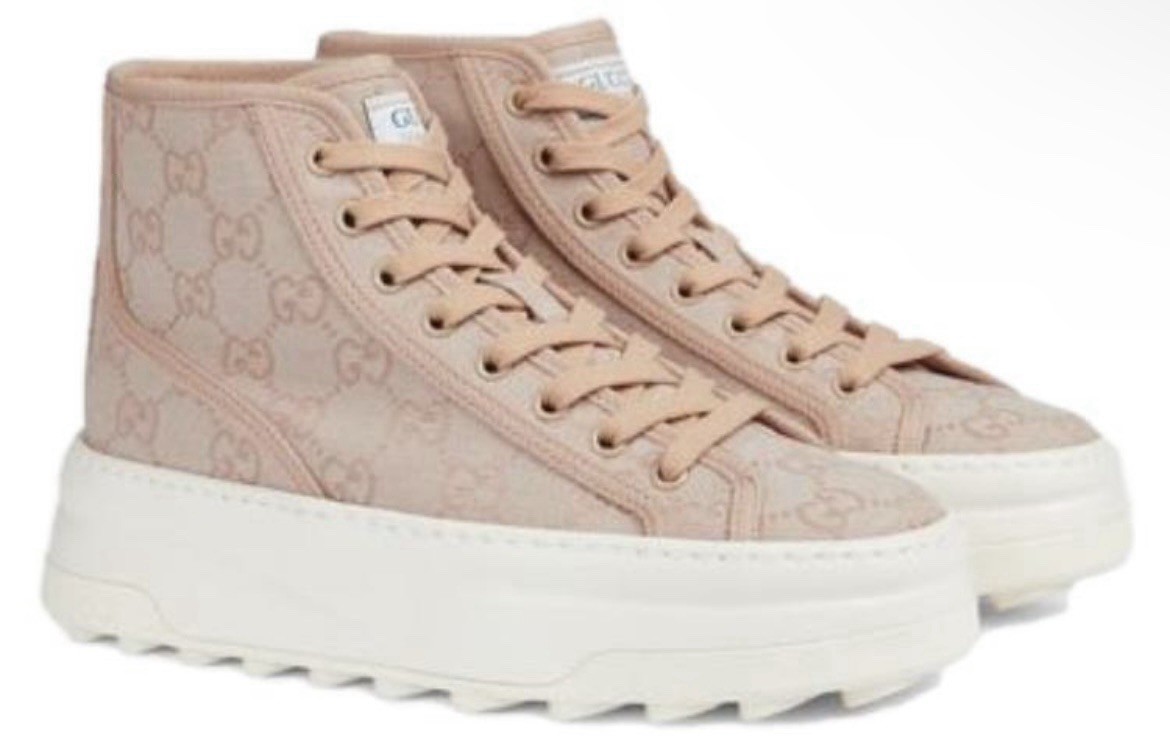 Gucci GG High Top Sneaker Rose Size 37.5