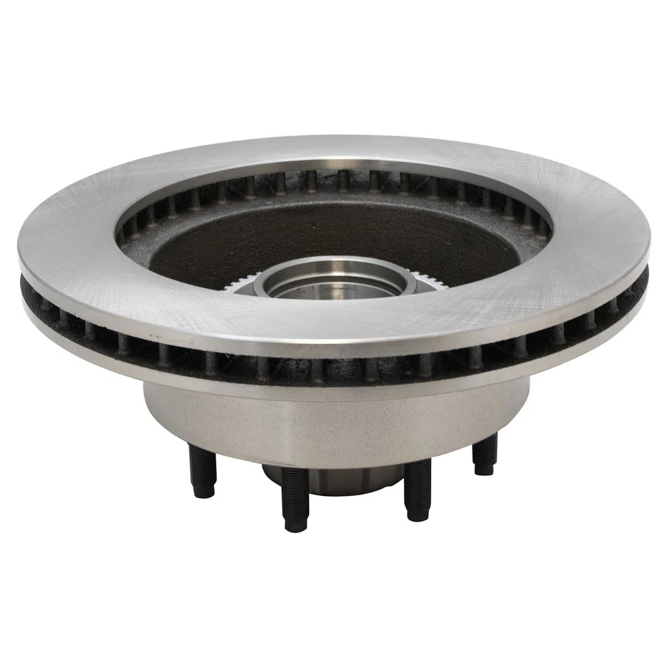 Kit de par de pastillas de freno delanteras y rotor ABS de cerámica para Ford Van Econoline Foto 3 de 4