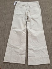 Anthropologie Rylan Relaxed High-Rise Flare Pants by Pilcro, White Putty, 29P