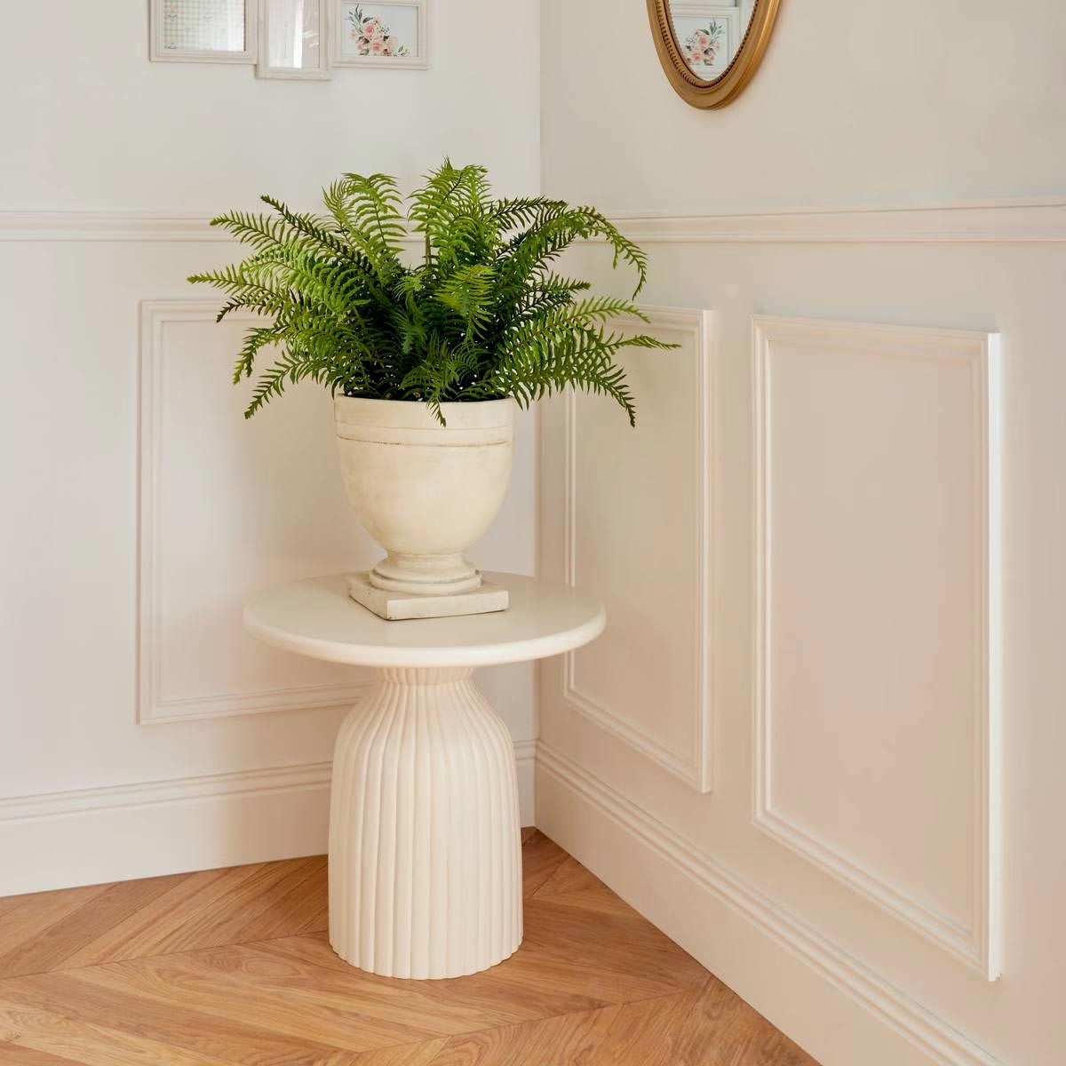 Table d'appoint Mudan beige 55cm pour remplacer un bout de canapé encombrant - 3