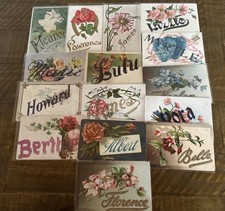 Lot of 15 Antique Large Letter First Names~Vi...