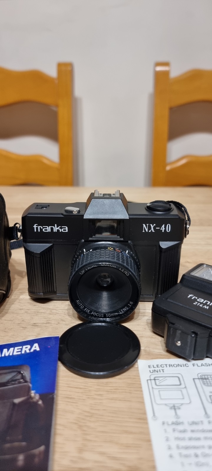 Franka NX-40 35MM Camera And Flash, With Case