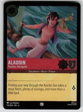 Aladdin - Fearless Navigator Cold Foil Common Azurite Sea 112/204 Lorcana NM