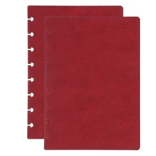 1 Set Discbound Notebook Cover, A5 Cover, Dark Red