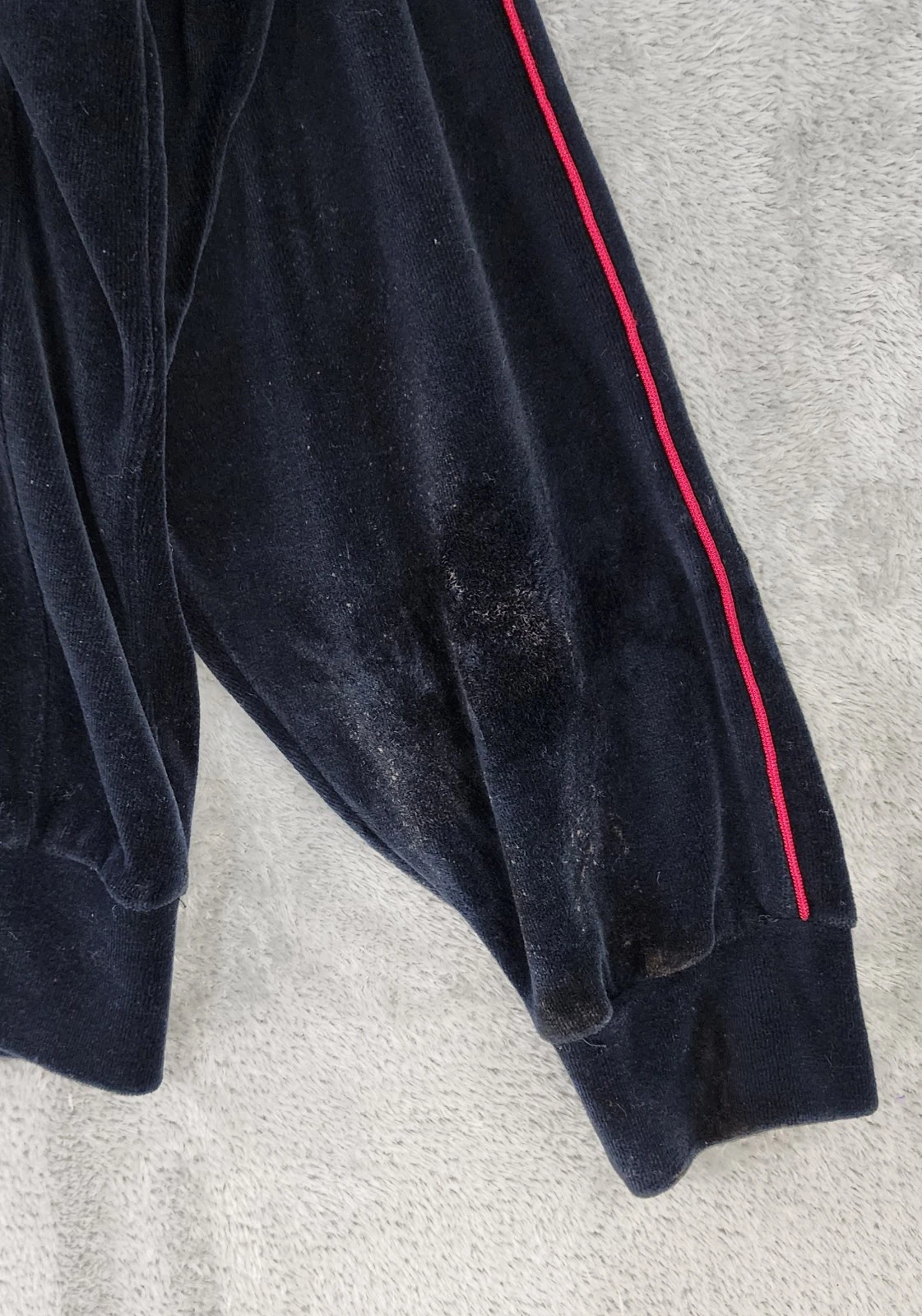 Norm Thompson Jacket Mens Large Black Velour Full Zip Long Sleeve Retro Vintage - product detail image 11