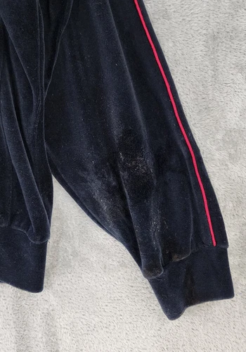 Norm Thompson Jacket Mens Large Black Velour Full Zip Long Sleeve Retro Vintage image 11